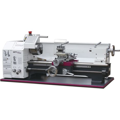 Optimum – Tour à métaux d'établi 0,75 kW 230V – 6 vitesses 125 à 2000 min-1 – Alésage 26 mm – Précision de concentricité 0,009 mm - TU2506 (1/3)
