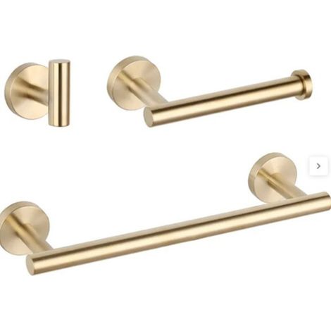 Soporte para toallas y papel higiénico de acero inoxidable - 1 gancho. Soporte para toallas y papel higiénico de acero inoxidable - 1 gancho (1/5)