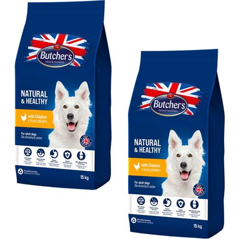 Alimento seco para perros BUTCHER'S con pollo 15 kg (1/4)