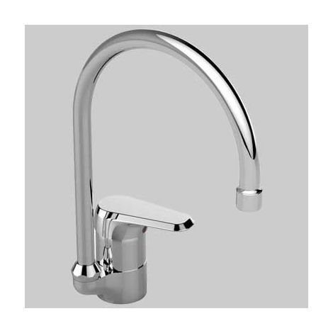 MONOCOMANDO LAVELLO CON BOCCA ALTA BASE - Cromo