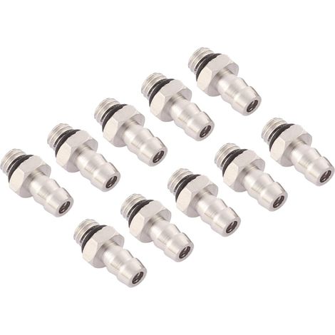 M5 Filet Mâle Tuyau à 4mm Pneumatique Tube Tuyau Argent 10Pcs (1/5)