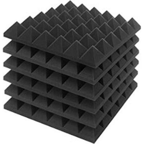6 pièces 30 CM étanche Anti-humidité insonorisation mousse panneaux de mousse acoustique cale Absorption Studio KTV accessoires 12 12 2 pouces (1/5)