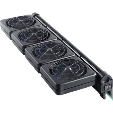 Refroidisseurs d'aquarium Ventilateur de refroidissement d'aquarium Refroidisseur à vent froid d'aquarium Accessoire de décoration Ventilateurs de dissipation thermique pour eau douce salée (4 ventil, (1/5)