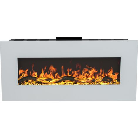 Poêle électrique ALBION 50, 128x55x14cm Blanc