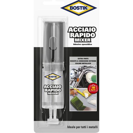 12 x BOSTIK ACCIAIO RAPIDO MIXER ADESIVO 24 ML BLISTER