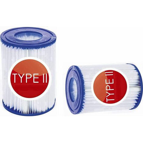 filtres de Type 2 pour Bestway 58094, Filtre de Taille 2, Convient pour Piscine Bestway Steel Pro Frame et Piscine familiale, Filtre de Piscine Gonflable (Lot de 2)