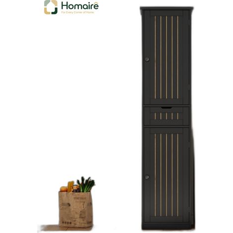 Sideboard schwarz 40 x 30 x 170 cm MDF HOMAIRE (1/5)