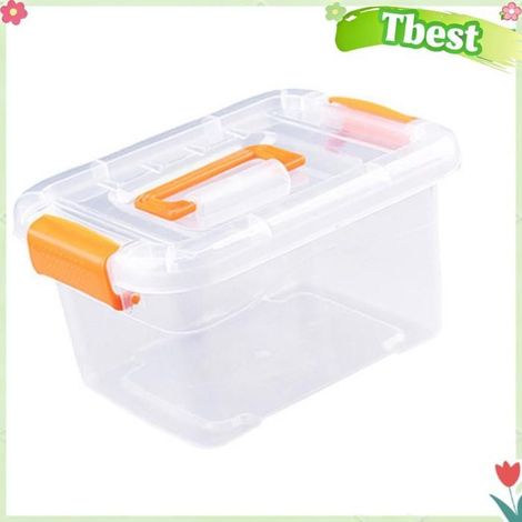 Tbest bac de rangement empilable clair Boîte de rangement transparente polyvalente de grande capacité, conteneur de meuble boite (1/5)