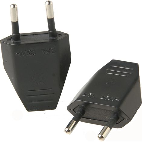 Stecker männlich 2,5a Schwarz 2 Stück