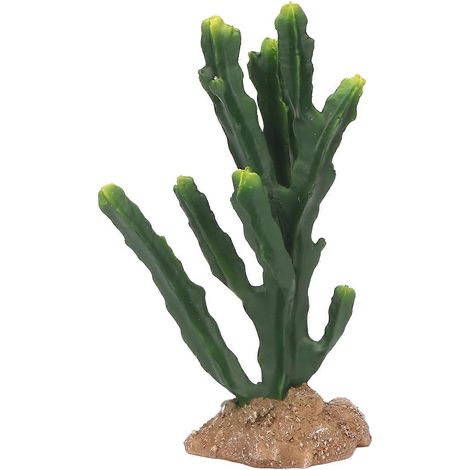 Realistischer, künstlicher Kaktus aus Kunstharz zur Dekoration von Aquarien und Terrarien, langlebige Kunstpflanze (1/5)