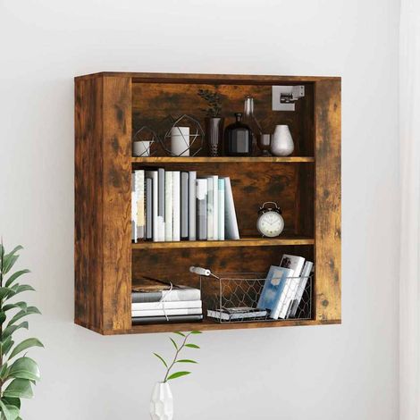 Wall Cabinet Smoked Oak 80x33x80 cm Engineered Wood vidaXL (1/5)