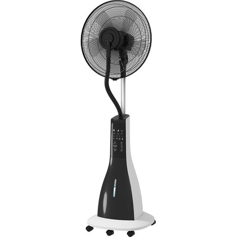 Ventilador de refrigeración por agua, ventilador de pie con rociador, Control remoto, temporizador oscilante, 3 niveles, tanque de agua de 3L, ventilador de agua de 90W con ruedas de 125cm Aosoma