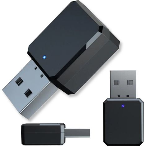 Adattatore ricevitore Bluetooth 5.1 BT USB con jack ricevitore e ingresso AUX da 3,5 mm per microfono. (1/5)