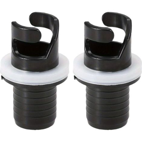 Lntyq Adaptateur de Tuyau de Pompe à Pied pour Bateau Adaptateur de Valve H-R 2 pièces de valves gonflables Adaptateur de Tuyau de Pompe de Kayak Gonflable Adaptateur de Valve d'air en Plastique (1/5)