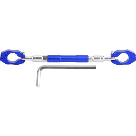 Barre transversale de guidon moto Bizaical, alliage d’aluminium, amortisseur de vibrations, 7/8 pouce, bleu/argenté (1/5)