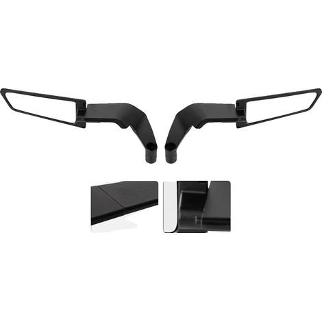 Espejo retrovisor lateral, ángulo ajustable, compatibilidad universal, gris oscuro. (1/2)
