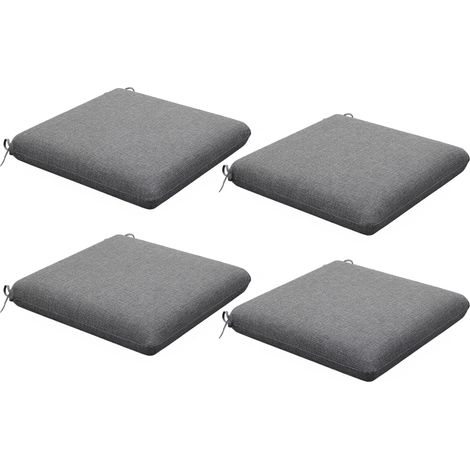 Lot 4 Coussin Harwin Confort Extérieur Résistant Gris Déperlant 47x47cm
