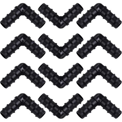 Raccord de tuyau pour système d'irrigation de 16 mm (coude), 20 pièces