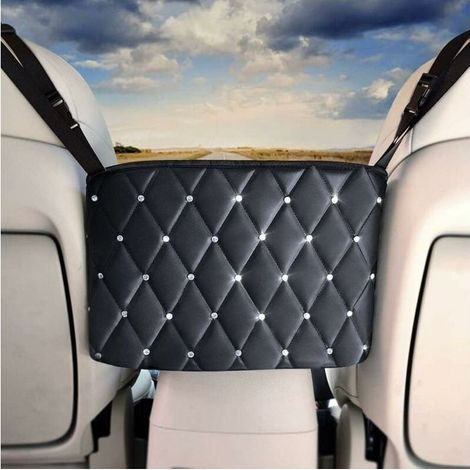 Online Store - Sacs à main de poche en filet de voiture, sac de rangement Bling entre les sièges de voiture support de sac à main de poche en (1/5)