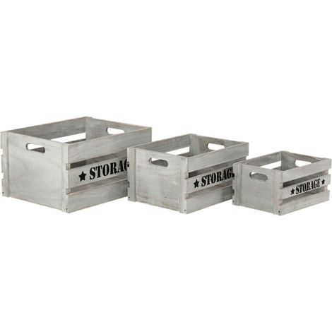 COOPER - set di 3 cassette in legno