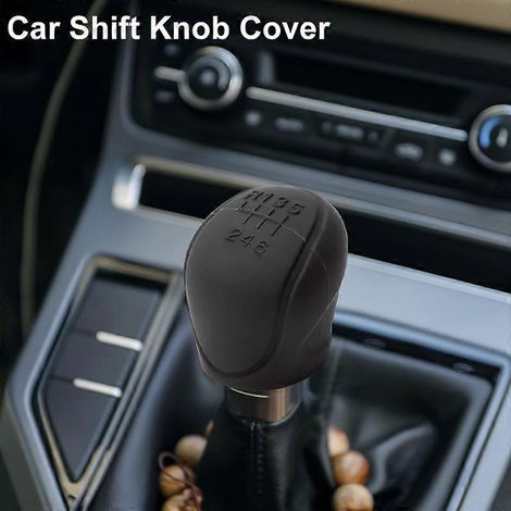 Housse de pommeau de levier de vitesse en silicone souple pour voiture, avec chiffres en relief, protection universelle pour poignée de vitesse et accessoires auto (1/5)