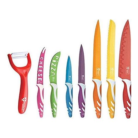 Set Coltelli ROYALTY LINE Professionali Cucina Colorati Ceramica Acciaio Inox
