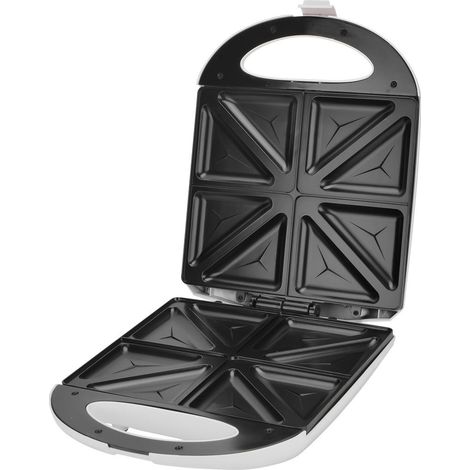 Tostiera per 4 panini "Namsok" con base antiscivolo (1400W 230V) IP20 26x32x10cm colore bianco e nero
