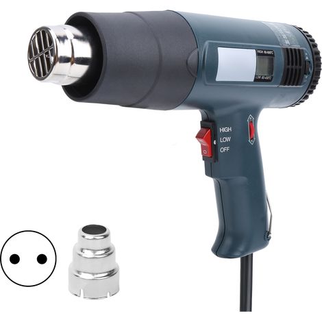 Verstellbare elektronische Heißluftpistole GJ-9A20 (2000 W) mit LCD-Display, Industriewerkzeug für Kunststoffe, 220-V-EU-Stecker