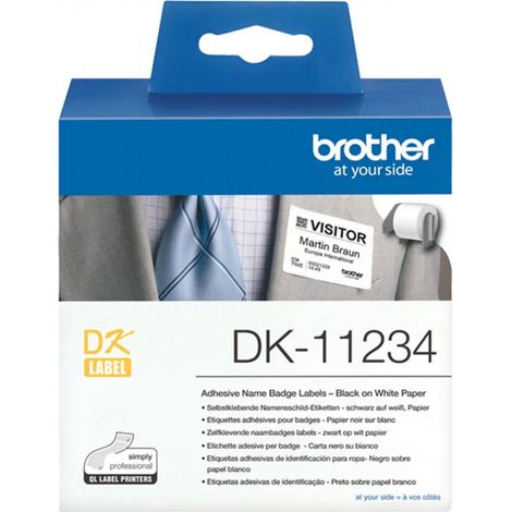Brother DK-11234 Weiße Selbstklebeetiketten zum Bedrucken