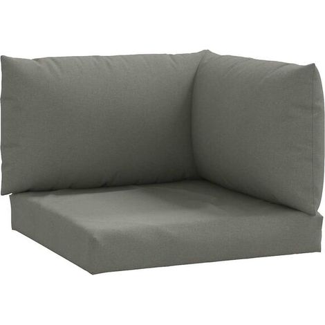 Coussins de plateau, ensemble de 3 pièces, tissu mélangé gris foncé. (1/5)