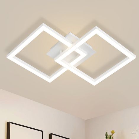 GBLY Deckenlampe LED Deckenleuchte Küche - Modern Küchenlampe 24W Wohnzimmerlampe Design Flurlampe Warmweiß Schlafzimmerlampe Flur Deckenbeleuchtung Eckig Weiß für Wohnzimmer Schlafzimmer