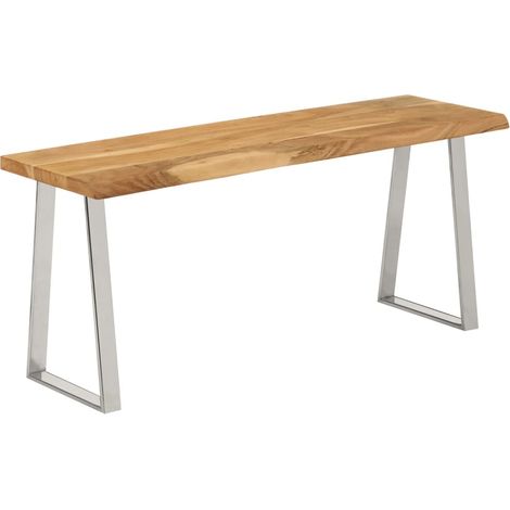 Bank Baumkante 105 cm Massivholz Akazie