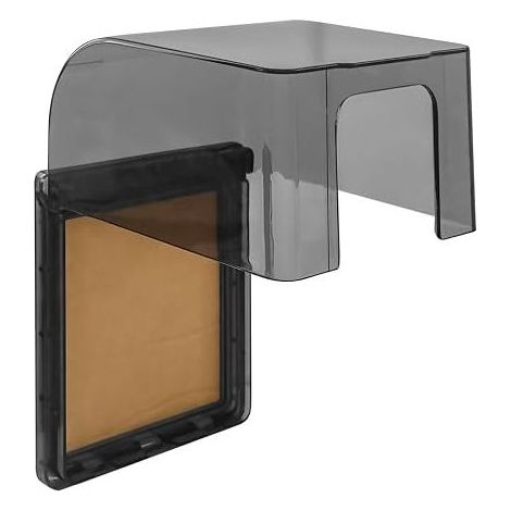 Type 86 Waterproof Electric Wall Socket Cover, Plastic Self-Adhesive Socket Cover Switch for Bathroom and Kitchen Socket, 12.2 x 11 x 7.3 cm, Transparent Black (1/5)