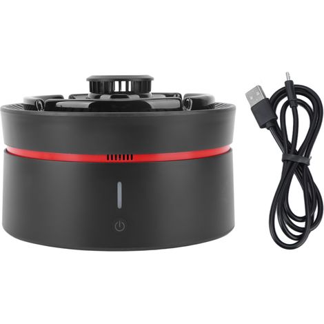 Purificateur d'air avec cendrier intégré, élimination des odeurs et des particules fines PM2.5, batterie 4000 mAh rechargeable par USB, cendrier sans fumée pour bureau, maison, bar, voiture, noir