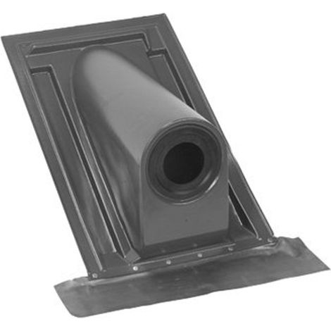 Ubbink chapeau de passage de toit en plastique 80-131mm 30-45° avec pièce de recouvrement universelle