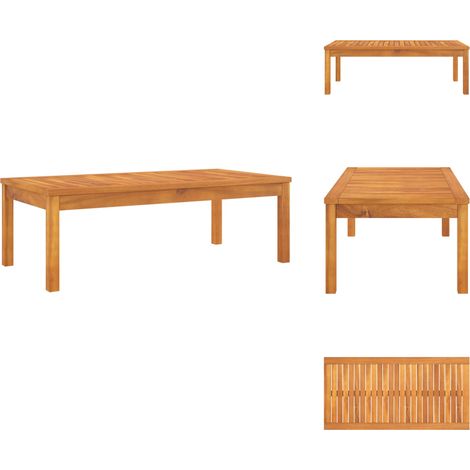 Couchtisch 100x50x33 cm Massivholz Akazie - Couchtisch - Gartenmöbel - Outdoor Möbel - Esszimmertisch - Balkonmöbel (1/5)