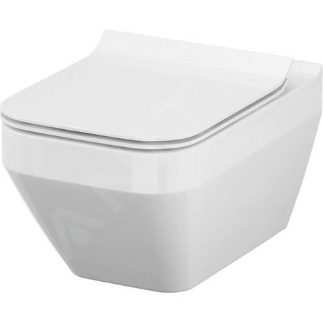 Cersanit Crea - WC suspendu avec abattant SoftClose, CleanOn, blanc S701-213 (1/3)