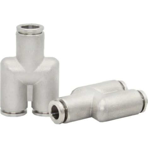 Raccord de tuyau d'air pneumatique en acier inoxydable 304 (PY-6MM) - Raccord rapide en métal de haute qualité pour haute pression et haute température (1/5)
