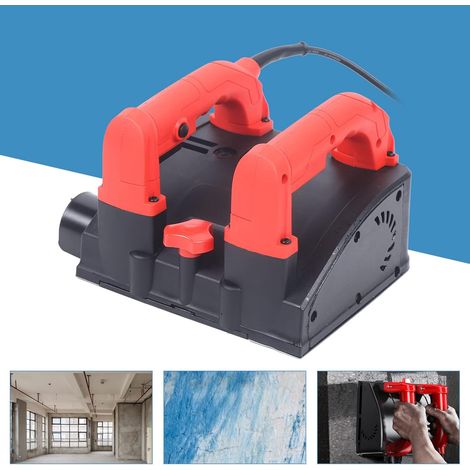 1200 W Muro Rompedor, Amoladora de hormigón con 26 cuchillas Velocidad 3000 R/MIN Ajuste de altura 1-4 mm para pared Concrete yeso yeso mortero agua cal (1/5)