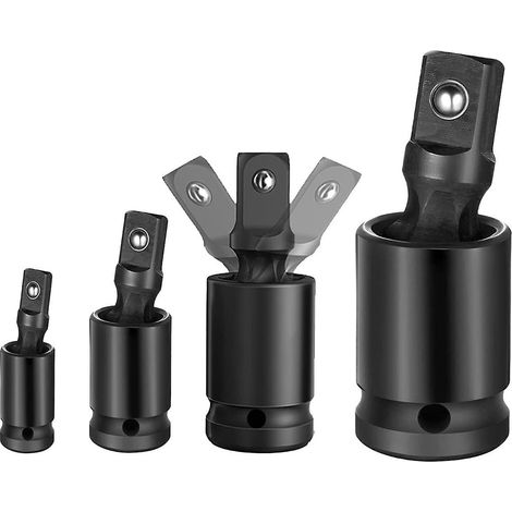 Jeu de douilles universelles Air Cannon, douilles rotatives à impact, 4 pièces, entraînements 1/4", 3/8", 1/2" et 3/4". (1/5)