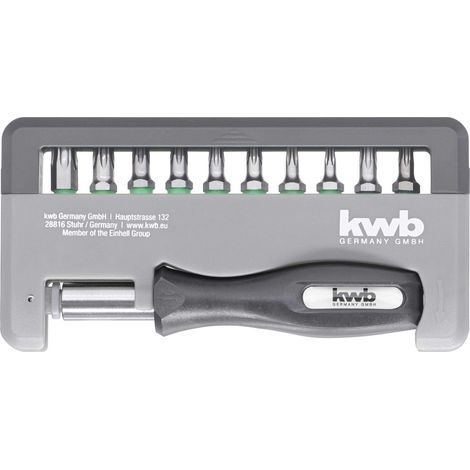kwb 151040 Juego de puntas 12 piezas multicolor acero