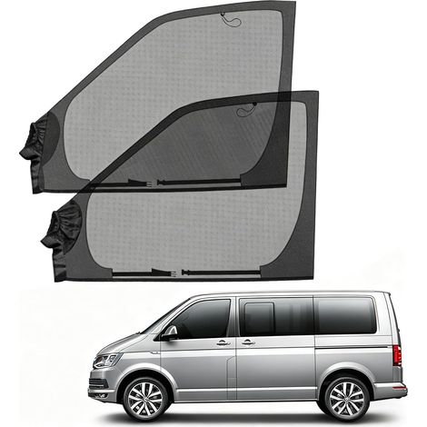 2 Piezas Mosquiteras Magnéticas para Ventanas Laterales con VW T4 T5 T6 T6.1 T7 California 1990-2025, Mosquiteras de Malla Transpirable Ventana de Coche Mosquiteras para Puerta Delantera Ideal para Ca (1/5)