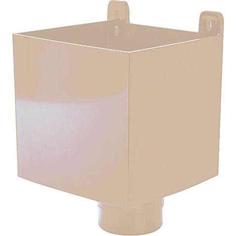 Nicoll – Boîte à eau tube de descente ronde Ø100 sable – Raccord mâle pour eaux pluviales – Fixation murale – Déversoir d'orage