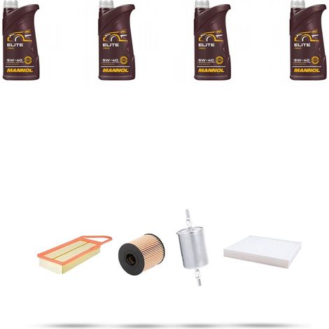 Kit tagliando 4 FILTRI e 4L OLIO compatibile con Peugeot 407 2.0 16v 103kw dal 2005 (1/5)
