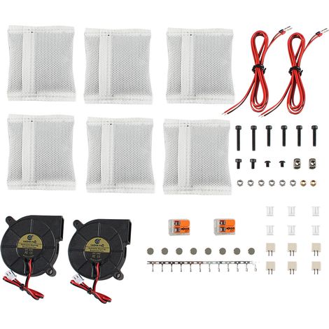 Kit filtre air imprimante 3D Nevermore V6 Duo charbon actif compatible VORO 2.4/Trident/Switchwire/1.8 avec 2 turboventilateurs packs charbon réduit odeurs installation facile