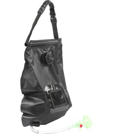 Sac de douche solaire portable 20L, chauffage naturel par le soleil - Parfait pour camping et randonnée