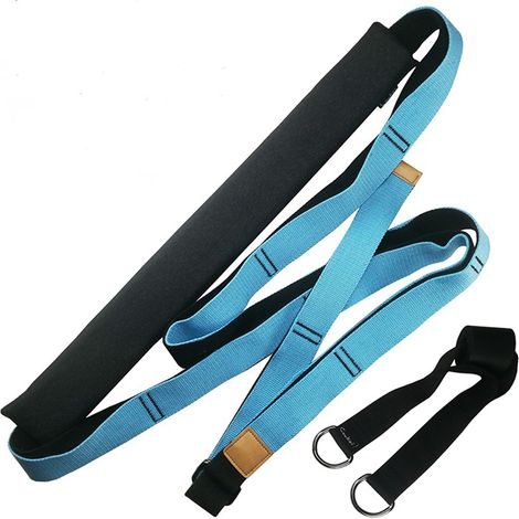 Bande élastique polyvalente pour la taille : appareil de flexion du dos, idéal pour la gymnastique et la danse, disponible en bleu (1/4)