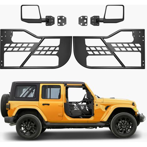 VEVOR Jeep Tube Doors, 2-Door, Hunting Style Jeep Tubular Door with Heavy-Duty Hinges & OE Latch, Jeep Doors with Rear View Mirrors, Fit for 2018-2024 Jeep Wrangler JL & 2020-2024 Jeep Gladiator JT (1/5)