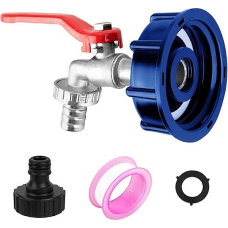 Raccord de cuve IBC en laiton 3/4" étanche, adaptateur IBC S60x6, robinet pour cuve d'eau, connecteur pour tuyau de jardin, pièce de remplacement de vanne