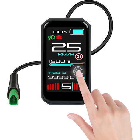 Pantalla para bicicleta eléctrica, pantalla táctil TFT, resistente al agua IP67, compatible con protocolo CAN. (1/2)